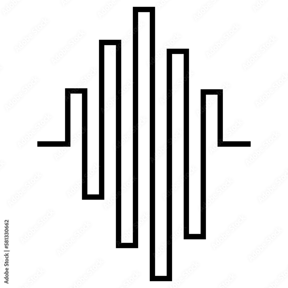 Black Audio Wave Rectangle Black Audio Wave Rectangle