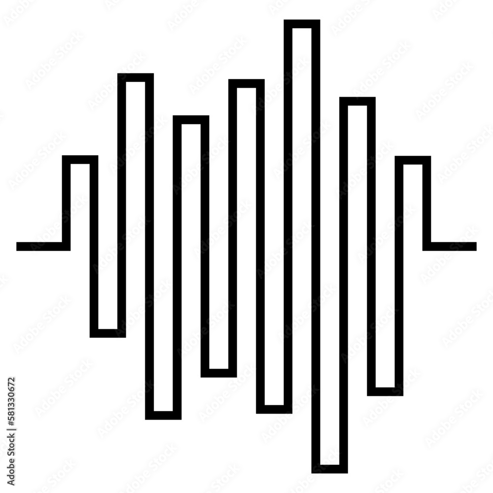Black Audio Wave Rectangle Black Audio Wave Rectangle