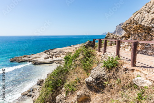 coastline near the Blowholes at Al Mughsail Salalah, Sultanate of Oman