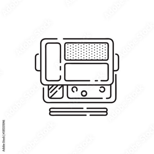 Zero waste ecology lunch box bento icon. Vector kids food container.