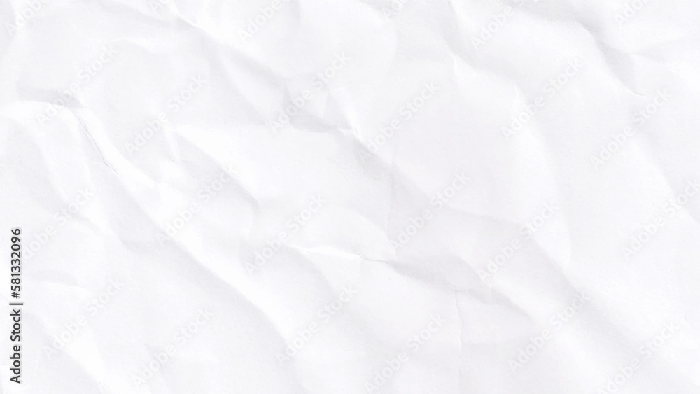 Crumpled white paper texture background. White crumpled paper vector design