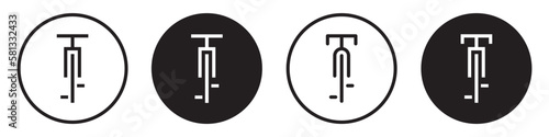 Bicycle sign area icon. Bicycle icon, vector illustration photo