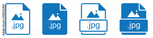 Jpg file format icon. Photo file format icon, vector illustration © Combotec