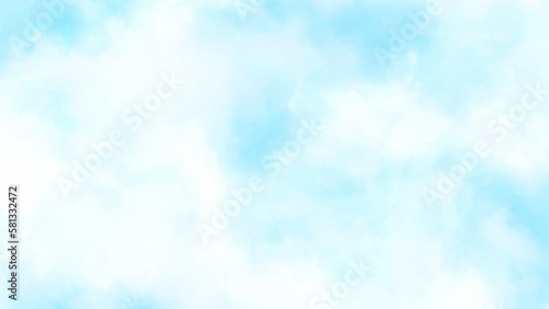 The sky has the light of the sun, the sky is blue. Natural sky beautiful blue and white texture background