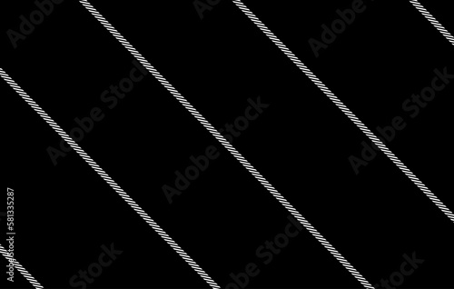 A simple white pinstriped vector pattern on a black isolated background