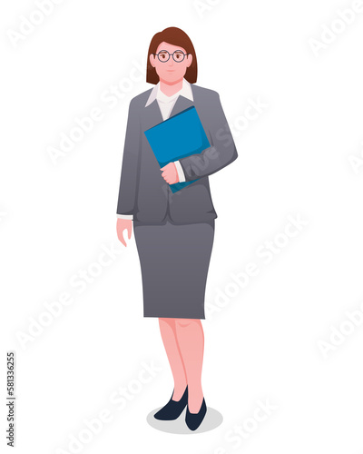 woman in suit. business woman illustration 