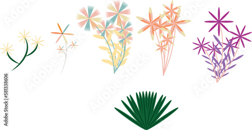 set of leaves for brush tools