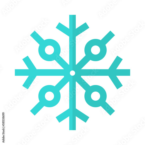 Snowflake icon winter snowflake on blue