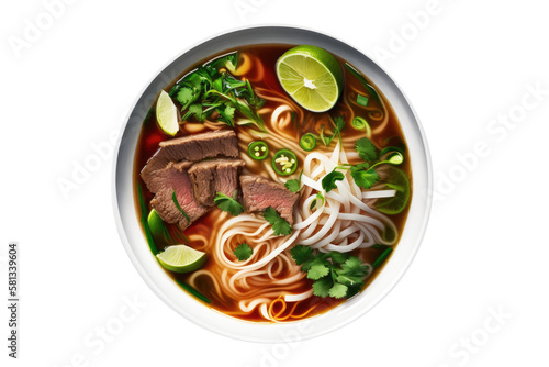 Pho on isolated transparent background, png. Generative AI