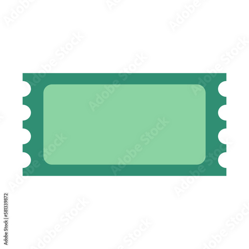 Blank postage stampade illustration of a green background