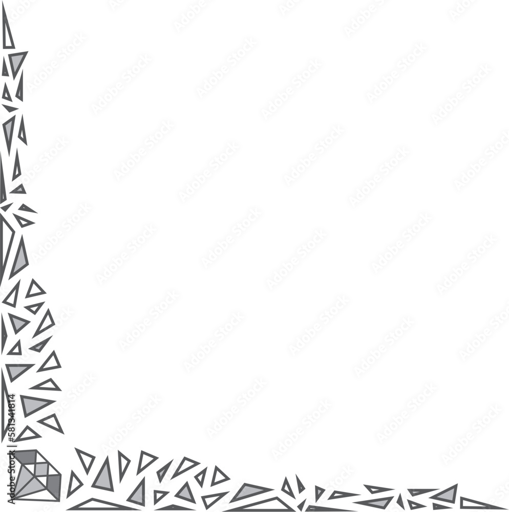 Diamond Border Corner Design Element Vector Diamond Border Corner Design Element Vector
