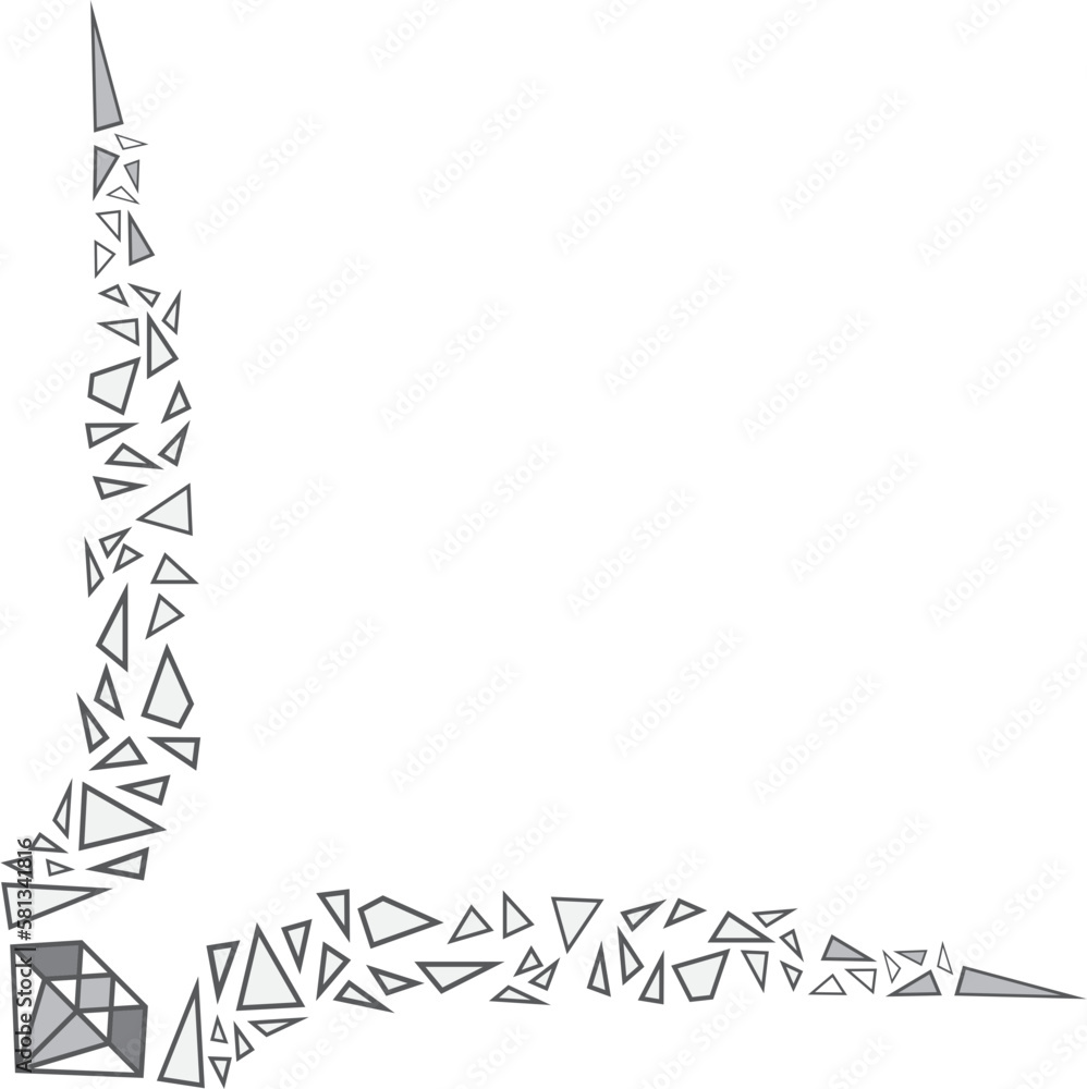 Obraz premium Diamond Border Corner Design Element Vector