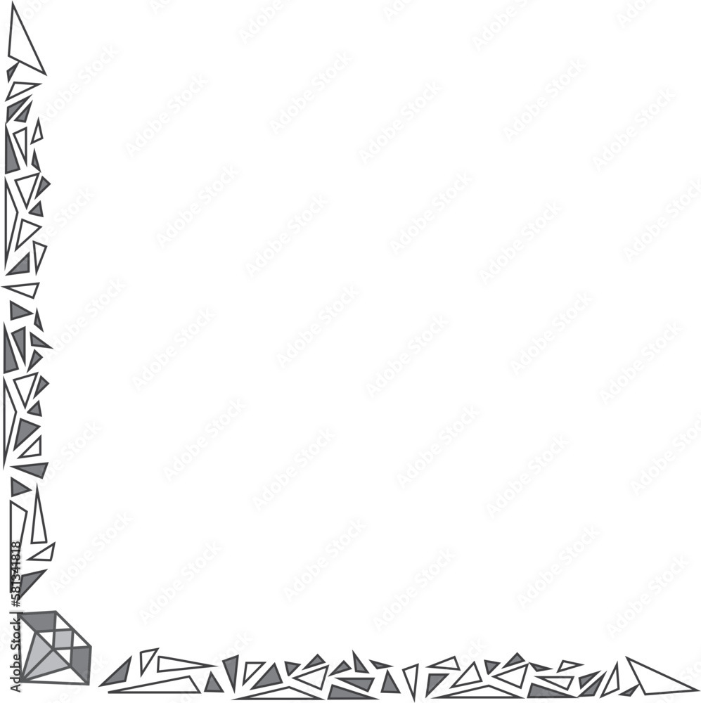 Diamond Border Corner Design Element Vector Diamond Border Corner Design Element Vector