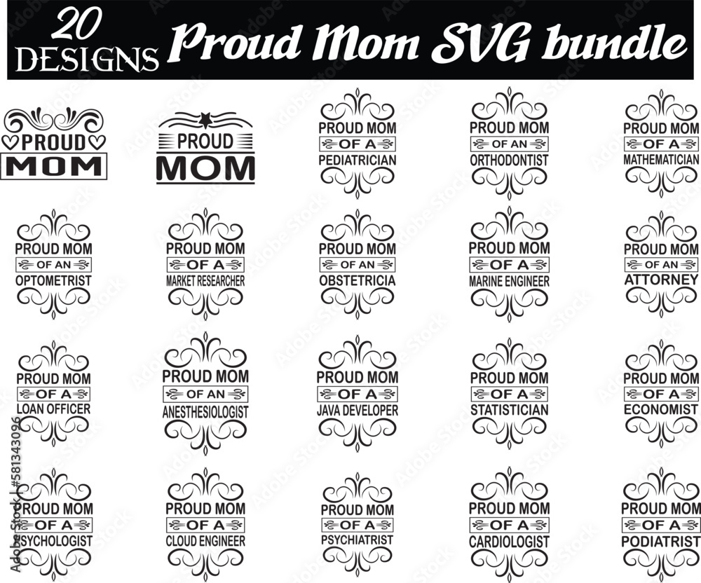 Proud Mom SVG BUNDLE, Proud Mom SVG SVG DESIGN, svg, t-shirt, svg design, shirt design,  T-shirt, QuotesCricut, SvgSilhouette, Svg, T-shirt, Quote, Cats, Birthday, Shirt, DesignWord, Art, Digital, 