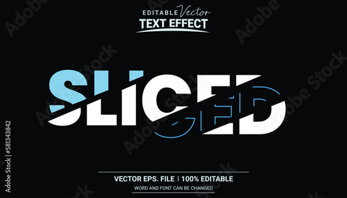 Editable sliced vector text effect 