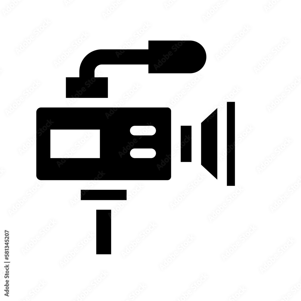 Fototapeta premium video camera solid icon illustration vector graphic