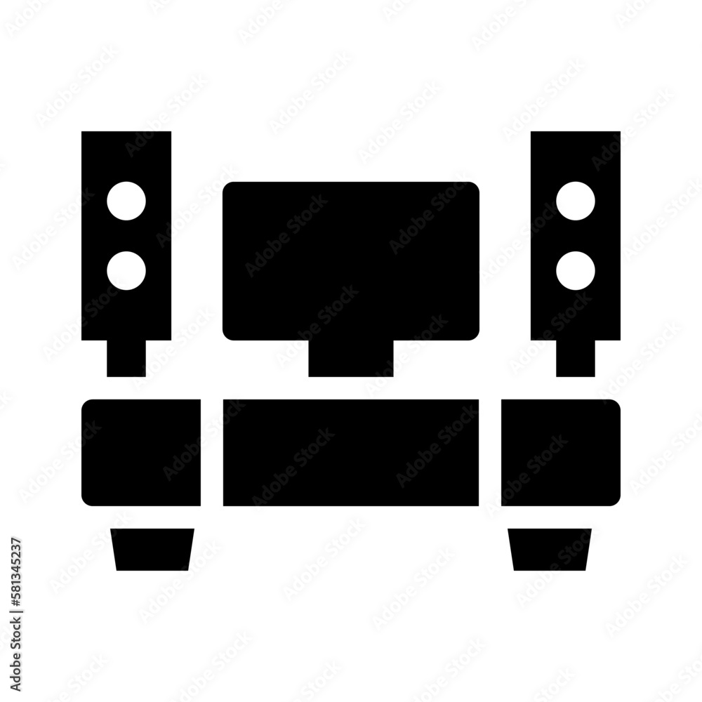 home cinema solid icon illustration vector graphic home cinema solid icon illustration vector graphic