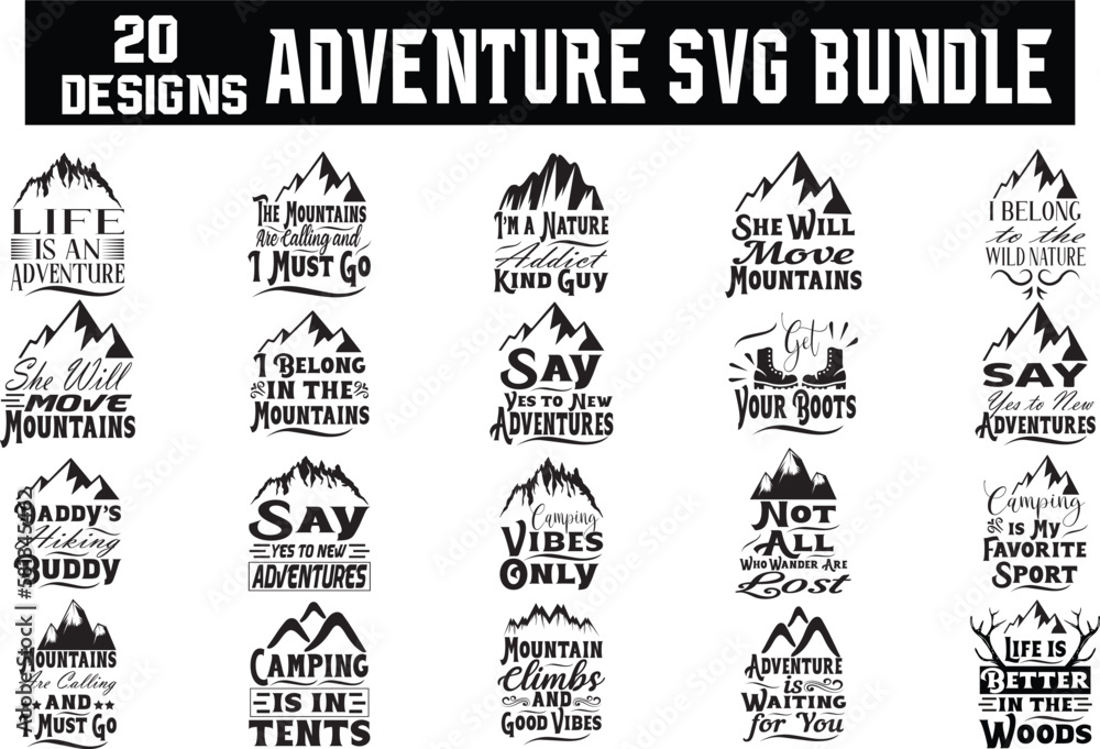 Adventure SVG BUNDLE, Adventure SVG DESIGN, svg, t-shirt, svg design, shirt design,  T-shirt, QuotesCricut, SvgSilhouette, Svg, T-shirt, Quote, Cats, Birthday, Shirt, DesignWord, Art, Digital, 