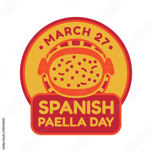 vector graphic of spanish paella day good for spanish paella day celebration. flat design. flyer design.flat illustration.