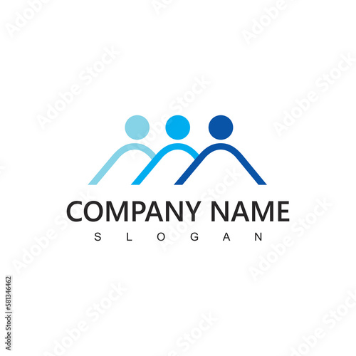 People Logo Template, Charity, Teamwork, And Social Media Network Icon