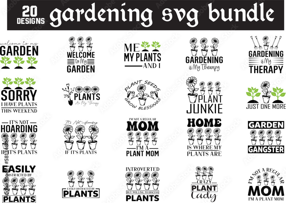 gardening svg BUNDLE, gardening svg SVG DESIGN, svg, t-shirt, svg design, shirt design,  T-shirt, QuotesCricut, SvgSilhouette, Svg, T-shirt, Quote, Cats, Birthday, Shirt, DesignWord, Art, Digital, 