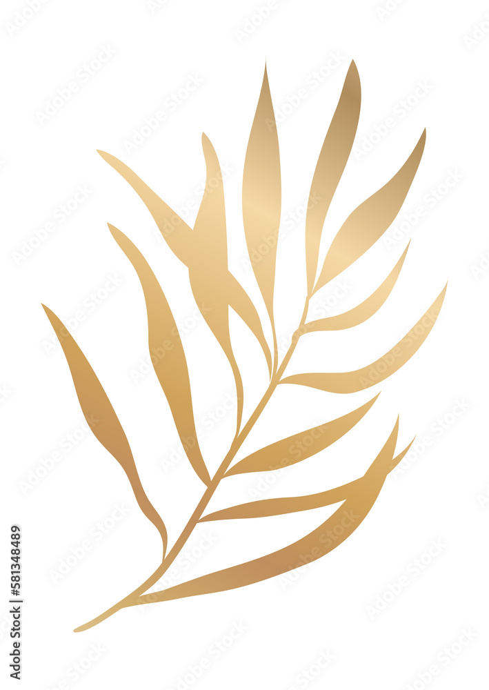 Luxury wedding gold leaf branch Luxury wedding gold leaf branch