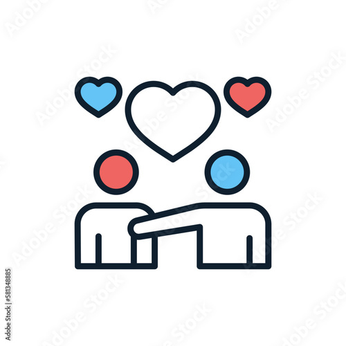 Empathy icon in vector. illustration