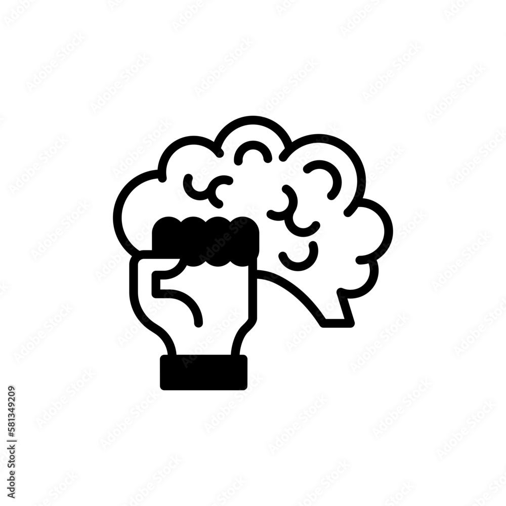 Mind power icon in vector. illustration Mind power icon in vector. illustration