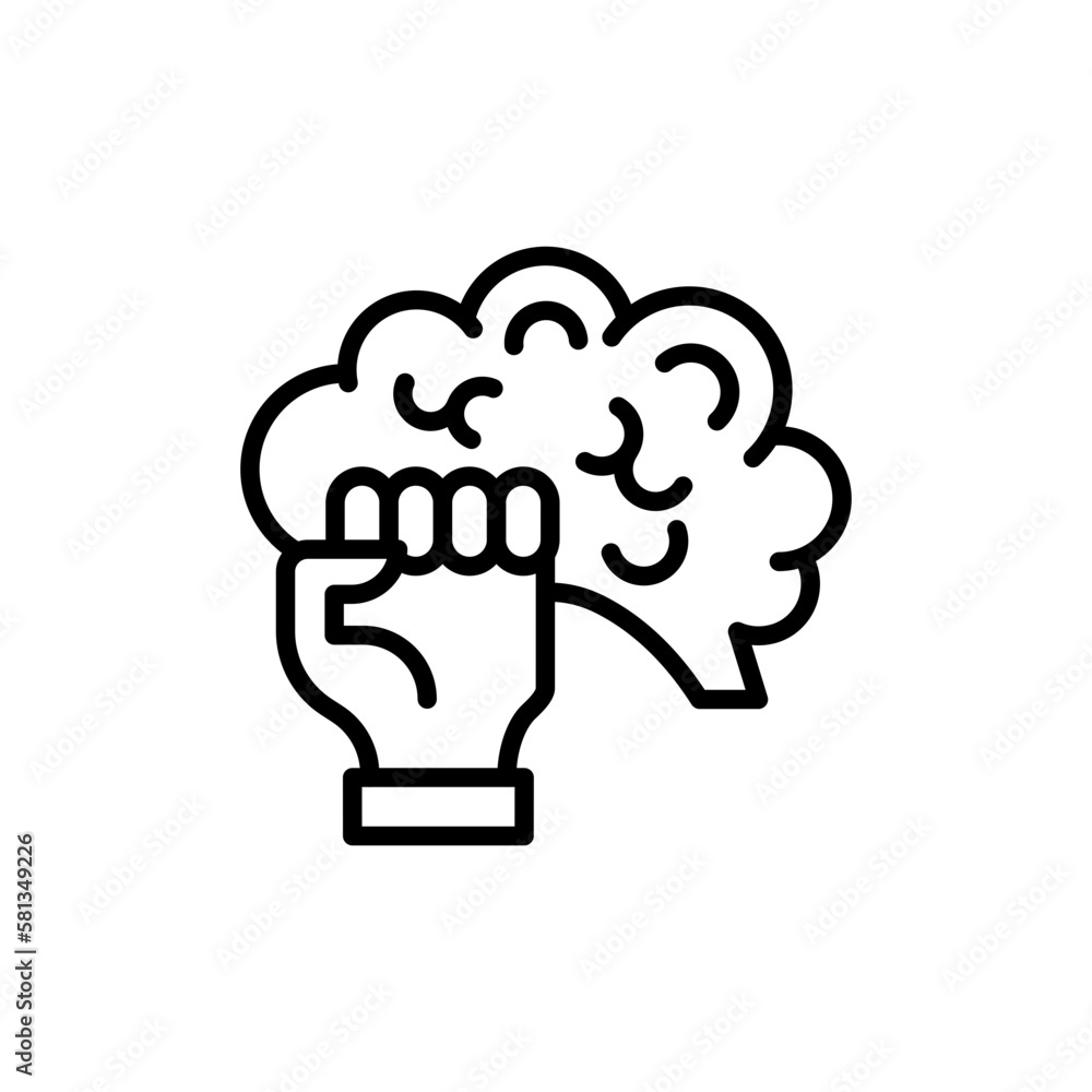 Mind power icon in vector. illustration Mind power icon in vector. illustration