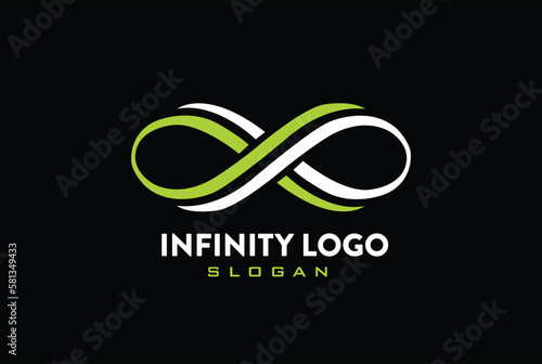 Infinity Symbol Icon or Logo Template. Vector Illustration.