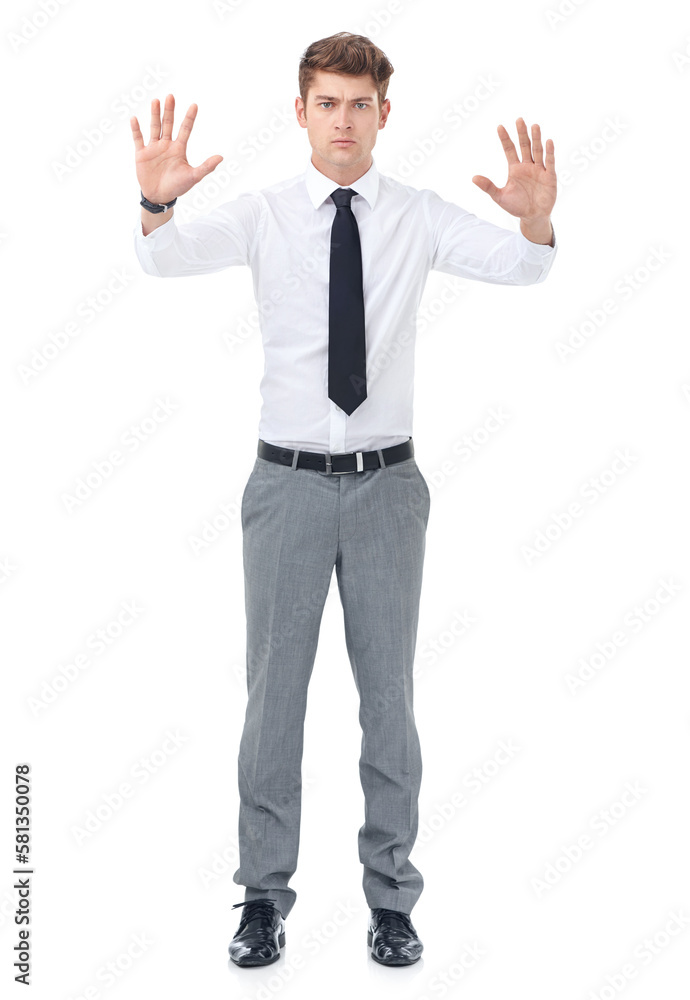 Determined to make his mark in the business world. A handsome young business professional isolated on white. Determined to make his mark in the business world. A handsome young business professional isolated on white.