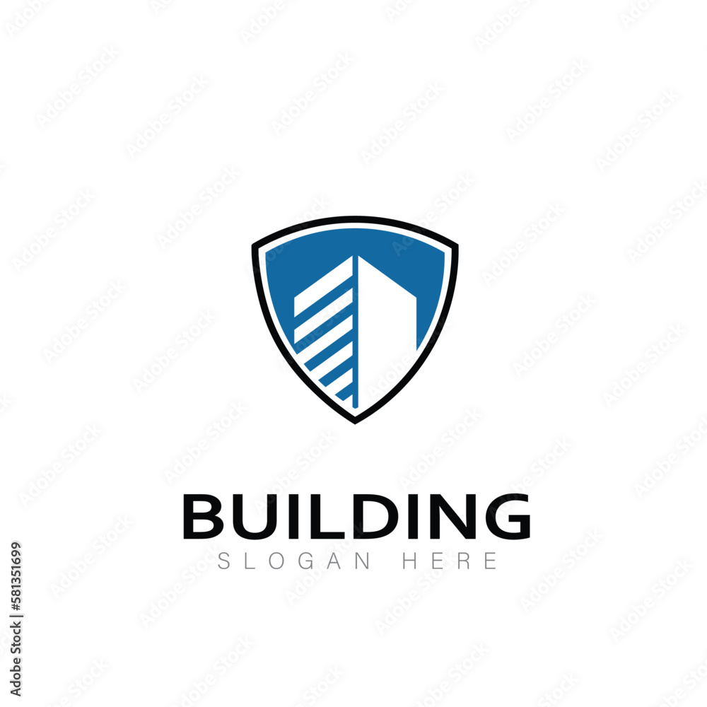 Naklejka premium Building Construction Logo Design Vector real estate
