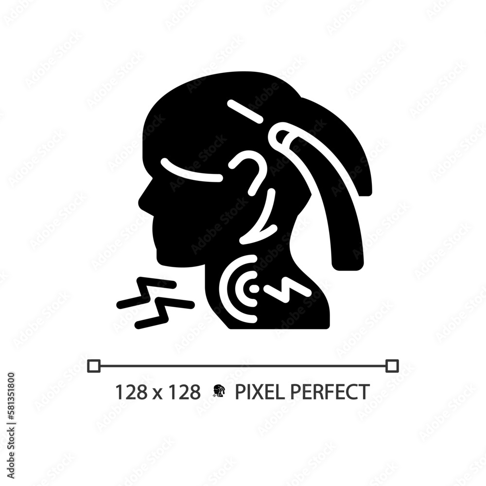 Croup black glyph icon. Dangerous children disease of throat. Awareness about viral hazard. Protect kids from illness. Silhouette symbol on white space. Solid pictogram. Vector isolated illustration Croup black glyph icon. Dangerous children disease of throat. Awareness about viral hazard. Protect kids from illness. Silhouette symbol on white space. Solid pictogram. Vector isolated illustration