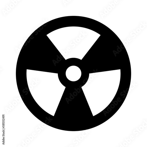 radiation solid icon illustration vector graphic