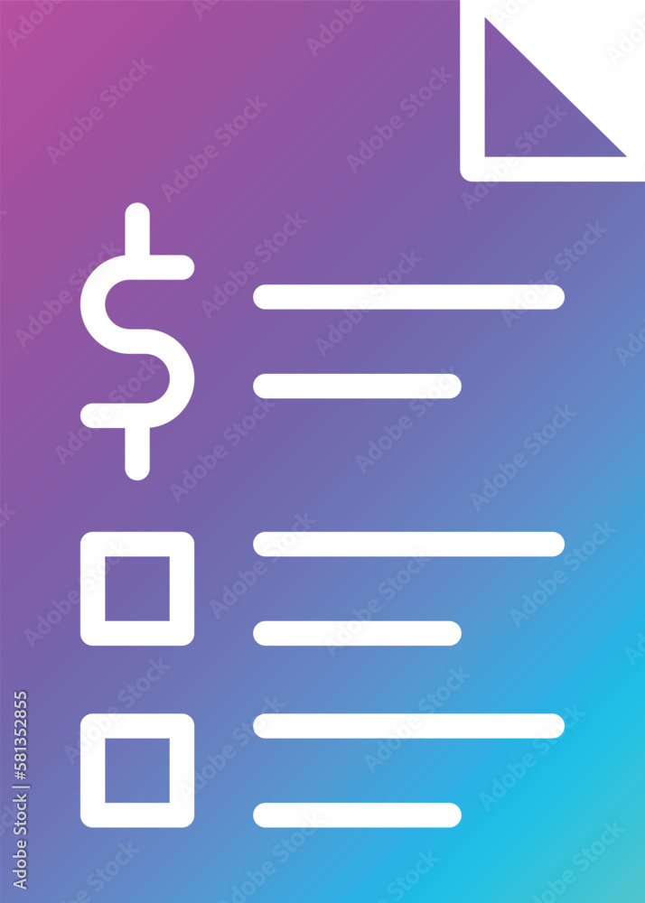 Invoice Vector Icon Design Illustration Invoice Vector Icon Design Illustration