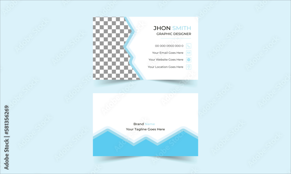 Corporate Modern Business Card Design, Double-Sided Creative Business Card Template, Vector Illustration Creative Name Card , Sky Color corporate Business Card Design, Simple and Clean Design. Corporate Modern Business Card Design, Double-Sided Creative Business Card Template, Vector Illustration Creative Name Card , Sky Color corporate Business Card Design, Simple and Clean Design.