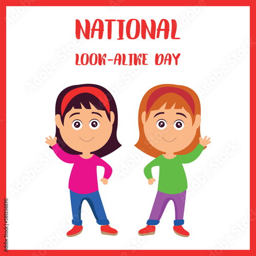 National Look-Alike Day. Design suitable for greeting card poster and banner