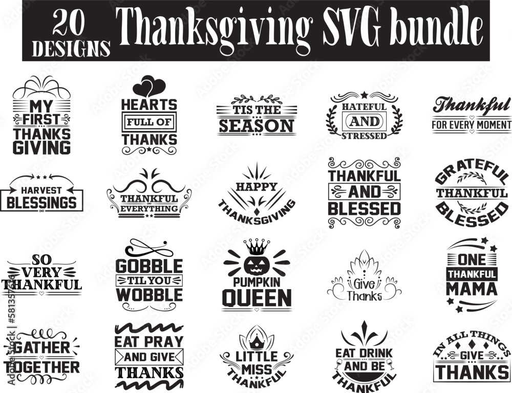 Fototapeta premium Thanksgiving SVG bundle, Thanksgiving svg design, svg, t-shirt, svg design, shirt design, T-shirt, QuotesCricut, SvgSilhouette, Svg, T-shirt, Quote, Cats, Birthday, Shirt, DesignWord, Art, Digital, 