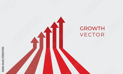 Success growth chart arrow concept