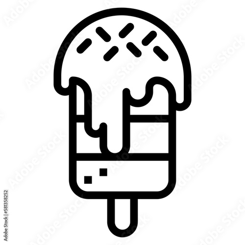 ice pop line icon style