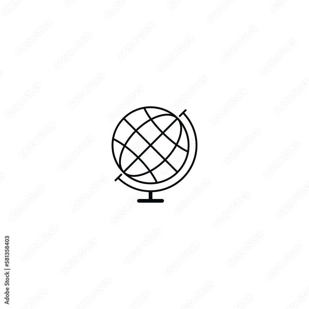 Globe icon isolated vector graphics