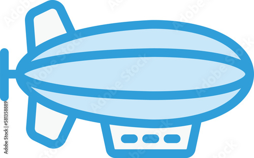 Zeppelin Vector Icon Design Illustration