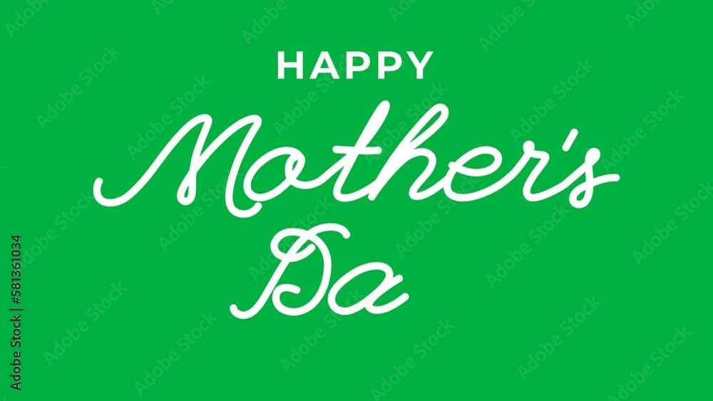 happy mothers day card animated text on green screen background. Great ...