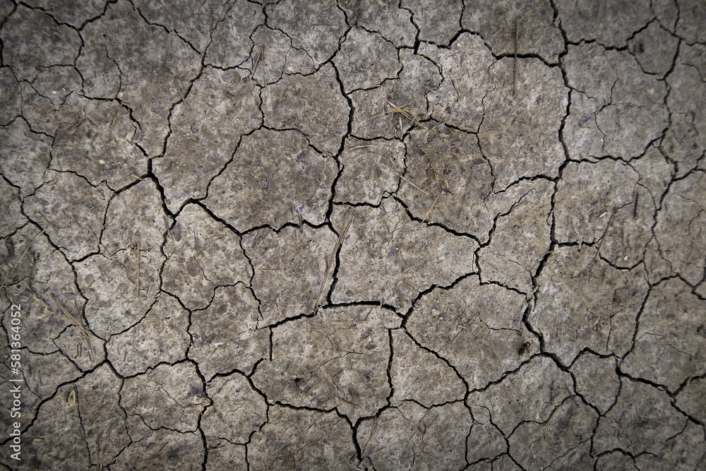 Dry soil due to drought Dry soil due to drought