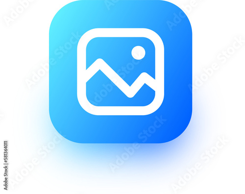 Photos Picture icon in square gradient colors