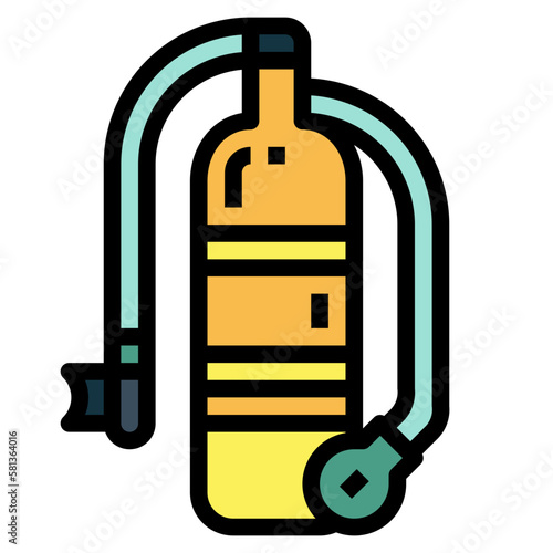 scuba tanks filled outline icon style