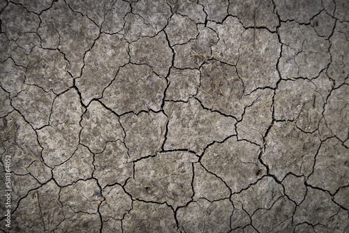 Dry soil due to drought