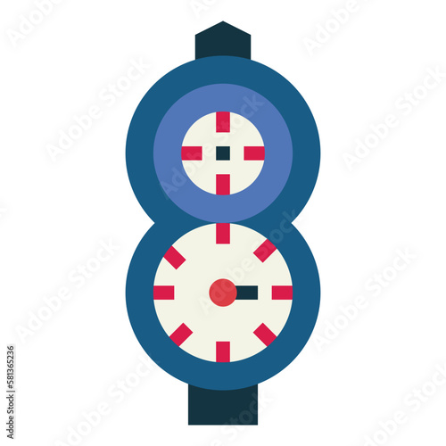 diving console flat icon style