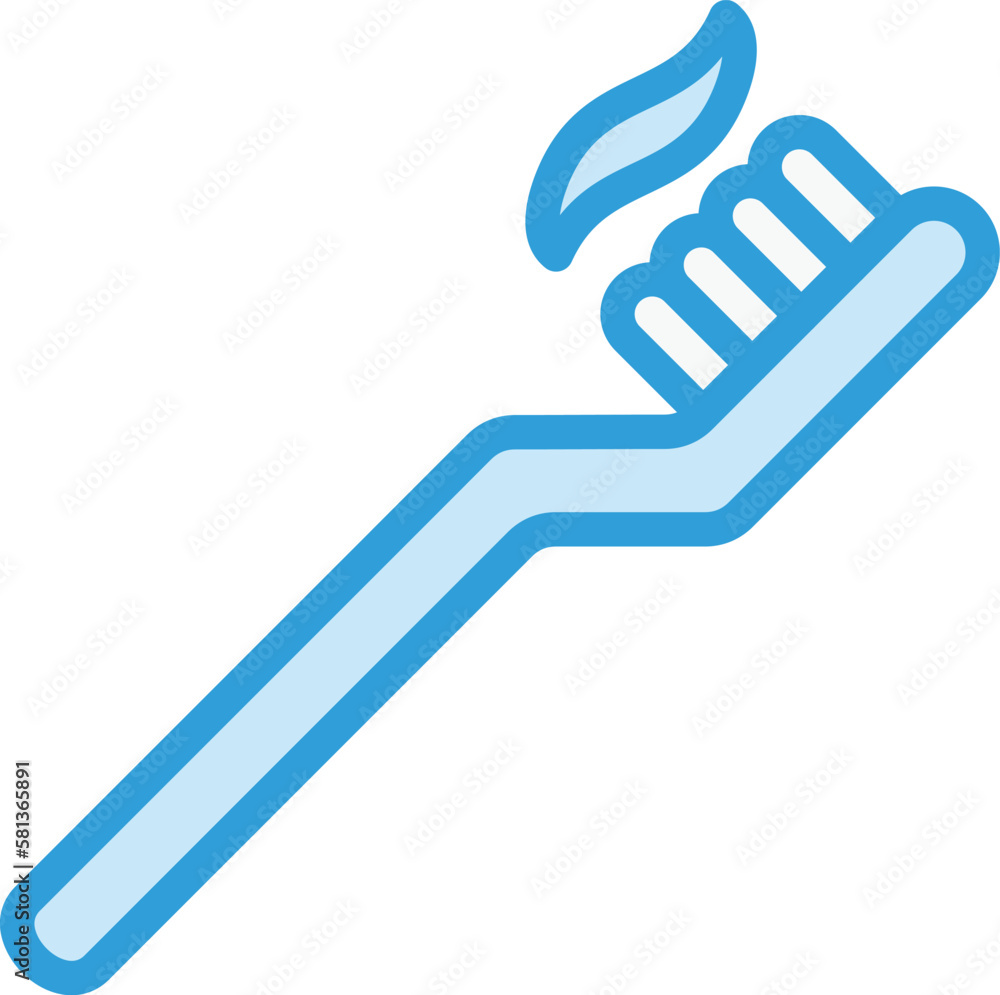 Toothbrush Vector Icon Design Illustration