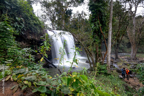 Hang Roi waterfall in K Bang district, Gia Lai province, Vietnam